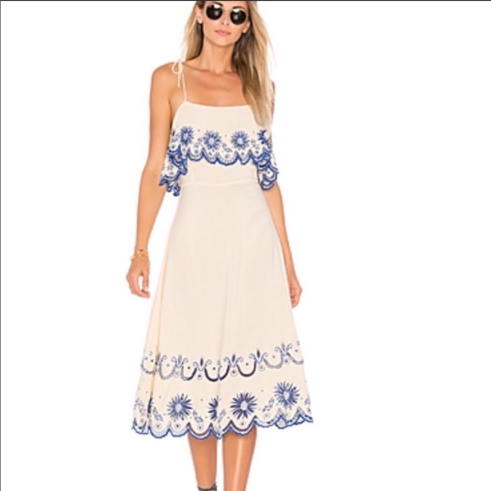 Cleobella Inez Midi dress in cobalt